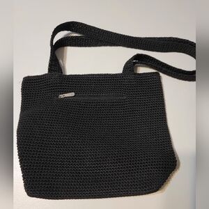 SAK Black Crochet Shoulder Bag